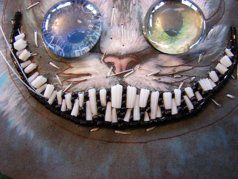 new bead embroidery technique: dentalium shell teeth